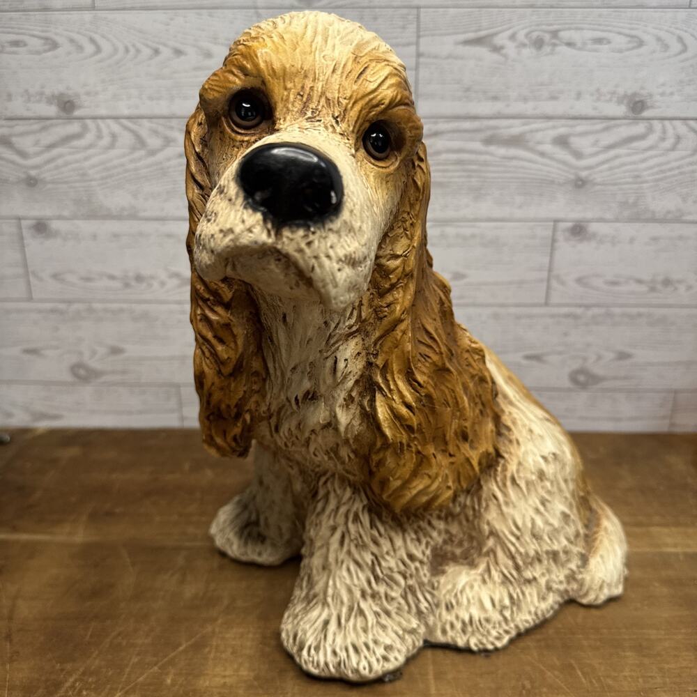 Gorgeous Vintage Cocker Spaniel Dog Statue Figurine 11 ½” Cockapoo